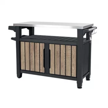 KETER Grill table Deco Unity XL 207L ash wood tone