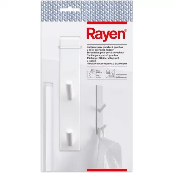 Crochet de porte RAYEN pour suspension / 2 crochets / blanc