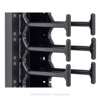 TRITON RAB-VP-H10-X1 panneau vertical de gestion des câbles 10U, peigne à double rangée, noir
