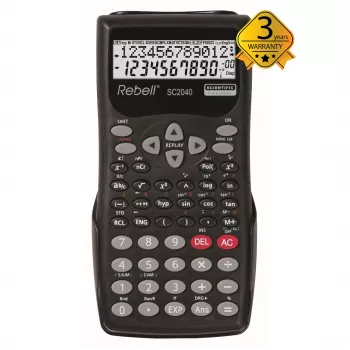 REBELL RE-SC2040 BX calculatrice scientifique, 240 fonctions, écran LCD 2 lignes, noire