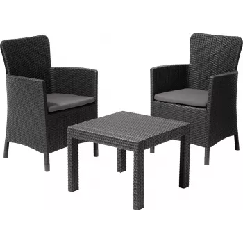 Ensemble de mobilier de jardin KETER Salvador Balcony Set gris