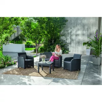 Ensemble de mobilier de jardin KETER Rosalie Set avec table Classic gris