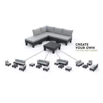 Ensemble de mobilier de jardin KETER Elements Balcony Set gris/gris clair