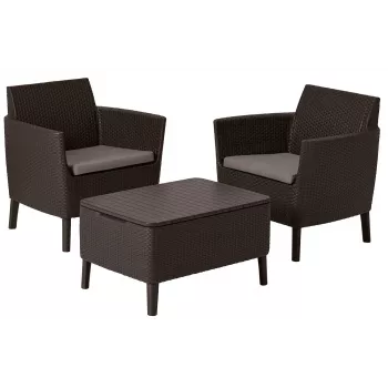 Ensemble de mobilier de jardin KETER Salemo Balcony Set marron