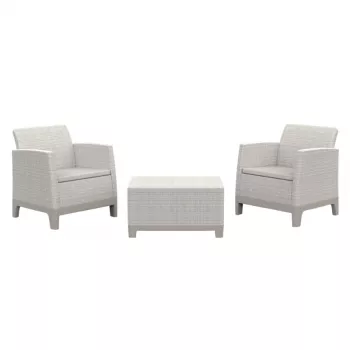 Ensemble de mobilier de jardin KETER Scandi Forma Balcony Set gris galet/beige clair
