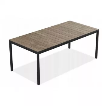 Table de jardin KETER Deco Porto Nova 200 noyer/noir