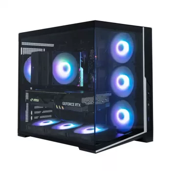 Zalman D40, boîtier PC ATX Mid Tower, 7 ventilateurs 120 mm ARGB, noir