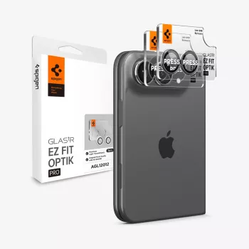 Protection d'objectif d'appareil photo Spigen Glas.Tr Camera EZ FIT Optik Pro pour Apple iPhone Fold blanche lot de 2