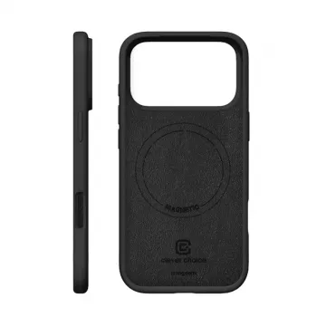 Coque MagSafe Crong Color Cover Magnetic pour iPhone 18 Pro / 17 Pro (noire)