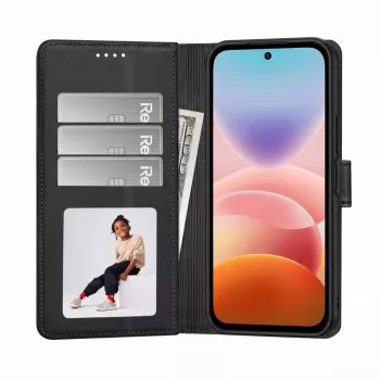 Étui portefeuille Tech-Protect pour Xiaomi Redmi 17 4G / 5G noir