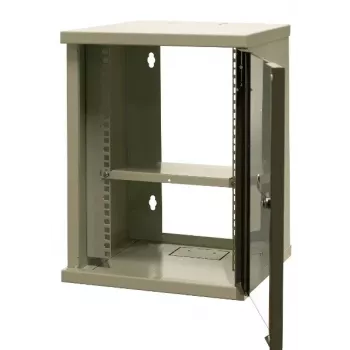 Armoire réseau murale 10 inch 9U EMITER EM/SOHO-9U avec porte en verre, 325×330×445 mm, noir