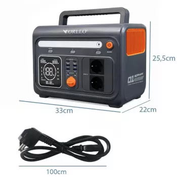 Station d'alimentation portable Orllo 1200W/1500W Stockage d'énergie LIFEPO4 EVE