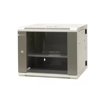 Armoire murale split 19 inch 9U EMITER EM/AH6509 avec porte en verre trempé, 600x550x500 mm, noir