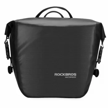 Sacoche de vélo Rockbros AS-003-1BK imperméable avec bandoulière, montage avant/arrière 10-14 l – noire