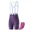 Cuissard cycliste femme Rockbros YDDK017-1 TVI avec bretelles et rembourrage M – violet