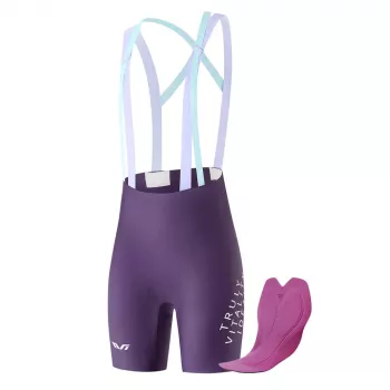 Cuissard cycliste femme Rockbros YDDK017-1 TVI avec bretelles et rembourrage M – violet