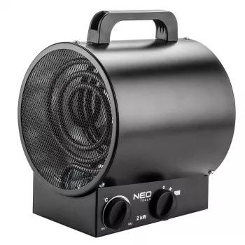 NEO TOOLS 90-065 radiateur soufflant électrique acier inoxydable 2000 W noir