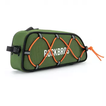 Sacoche de vélo Rockbros 30120045001 ROAD TO SKY pour le tube supérieur du cadre, imperméable 0,7 L - verte