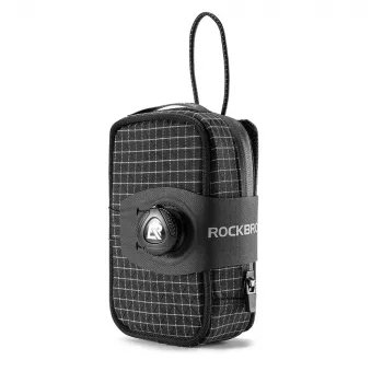 Sacoche de selle Rockbros P010 multifonction avec porte-bidon - noire