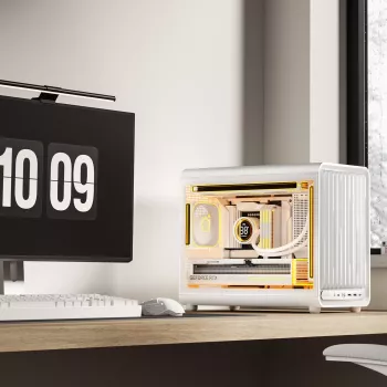 Jonsbo D33 STD blanc boîtier PC mini tour, verre trempé, mATX/Mini-ITX, USB-C