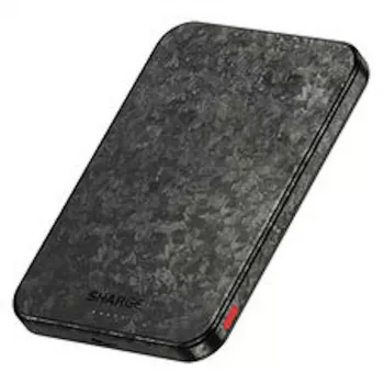 Powerbank SHARGE CarbonMag 5K, 15W Qi, 20W USB-C - 5.000mAh, noir