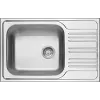 DEANTE ZEX 311B Évier en acier 1 bac avec égouttoir, acier inoxydable, réversible, 780x435 mm