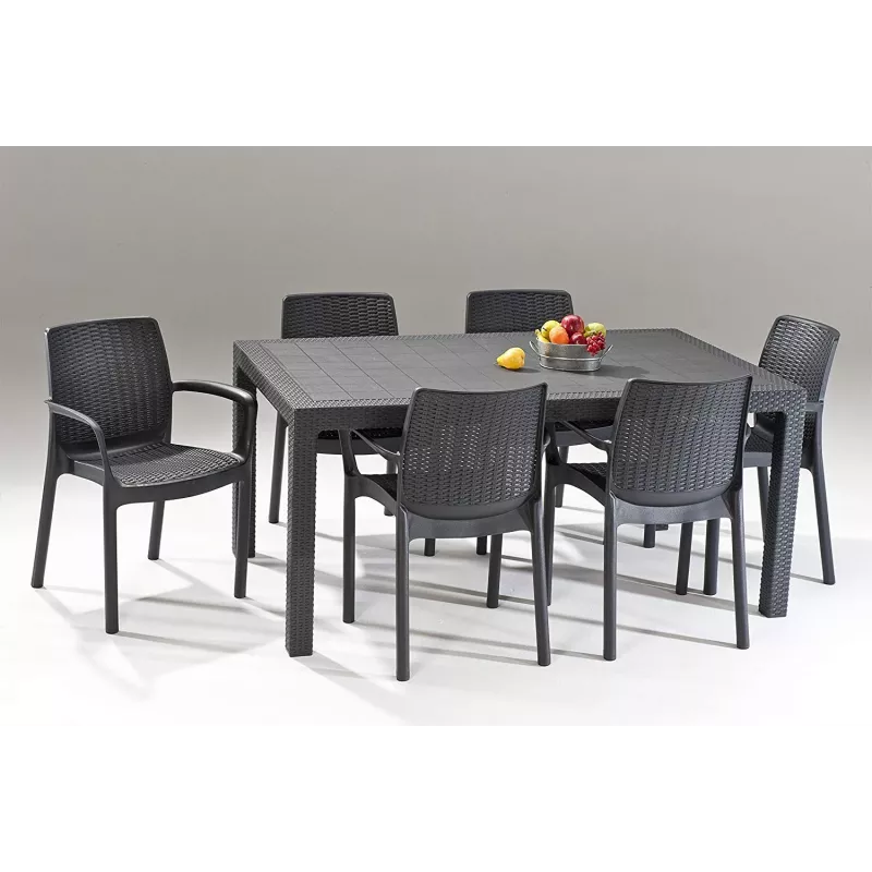 Table de jardin KETER Melody grise
