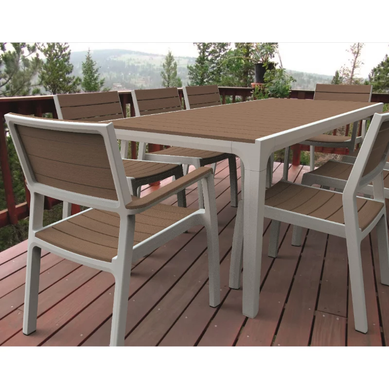Table de jardin Keter Harmony blanche/beige 29201231587