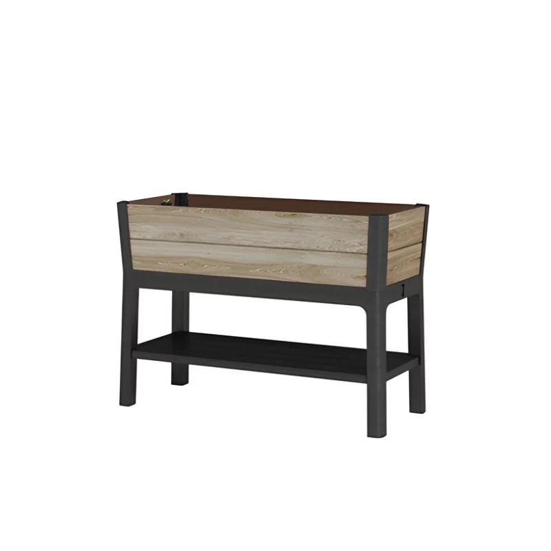 KETER Cache-pot Deco Elevated Garden Bed 48L noyer