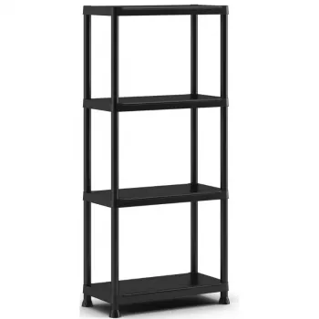 KETER étagère 4 niveaux Shelf 60 avec 4 tablettes 60x30x135cm noir