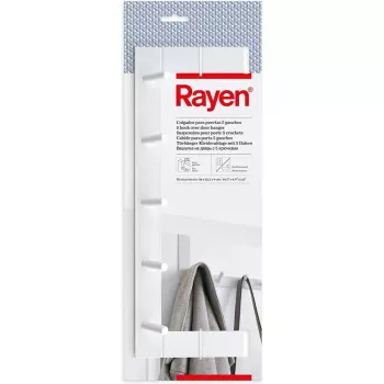 RAYEN crochet de porte pour suspension / 5 crochets / blanc