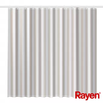 RAYEN rideau de douche 180x200cm blanc/beige, PEVA