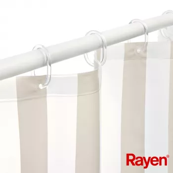 RAYEN rideau de douche 180x200cm blanc/beige, PEVA