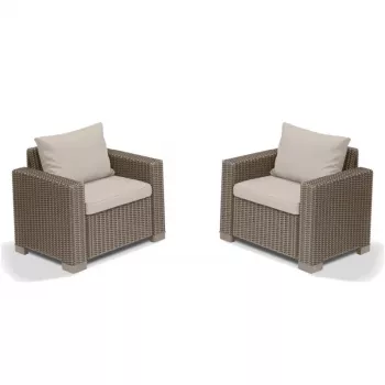Chaises de jardin KETER California lot de 2 beiges