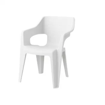 Keter Bilbao chaise de jardin à dossier bas blanc 29213634400