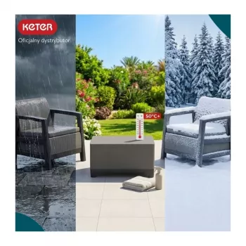 Ensemble de mobilier de jardin KETER Scandi Linea Balcony Set gris