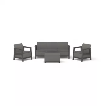 Ensemble de salon de jardin KETER Scandi Linea 3 places, gris
