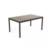 Table de jardin KETER Deco Porto Nova 160, aspect bois de frêne/noir