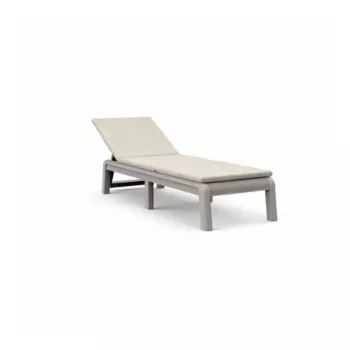 Bain de soleil KETER Atlas avec coussin, beige clair