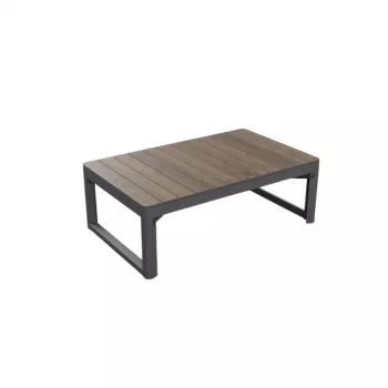 Table de jardin KETER Deco Lyon, noyer/gris