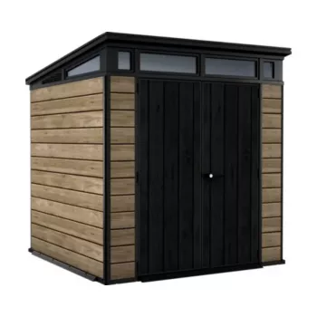 Abri de jardin KETER Deco Pent 7x7 ton bois de frêne