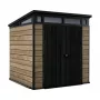 Abri de jardin KETER Deco Pent 7x7 ton bois de frêne