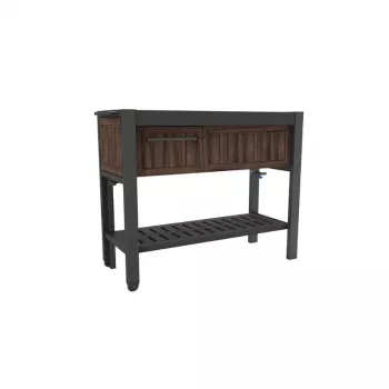Table de fête extensible KETER Extendable Party Station ton noyer
