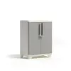Armoire basse en bois Linear KETER 68x39x90 cm beige clair/gris clair