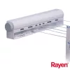 RAYEN Étendoir à linge rétractable 22m avec 10 pcs. pinces à linge