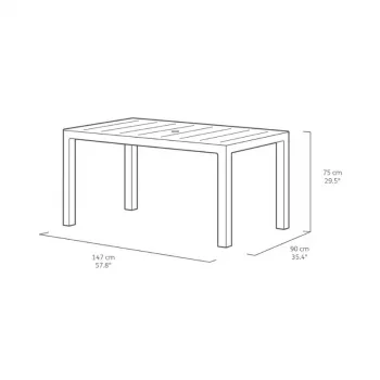 KETER table de jardin Julie (sous film) beige