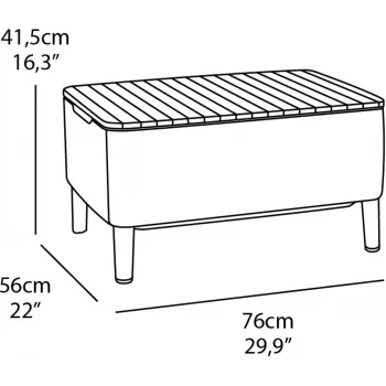 KETER ensemble de mobilier de jardin Salemo Balcony Set gris