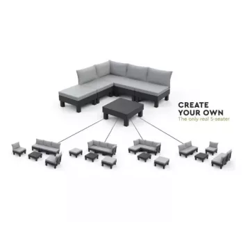 KETER chaise de jardin Element gris/gris clair 29212923900