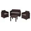 KETER ensemble de mobilier de jardin Alabama Set marron