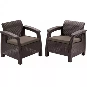 Chaises de jardin KETER Corfu Duo Set brun